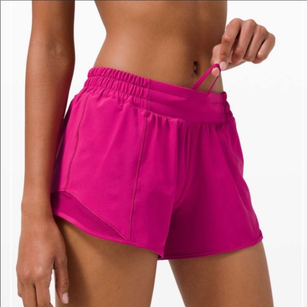 Raspberry Hotty Hot Lululemon Shorts